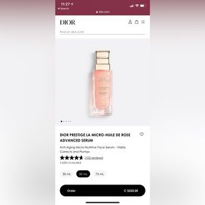 Dior Prestige La Micro-Huile de Rose Advanced Serum 50mL